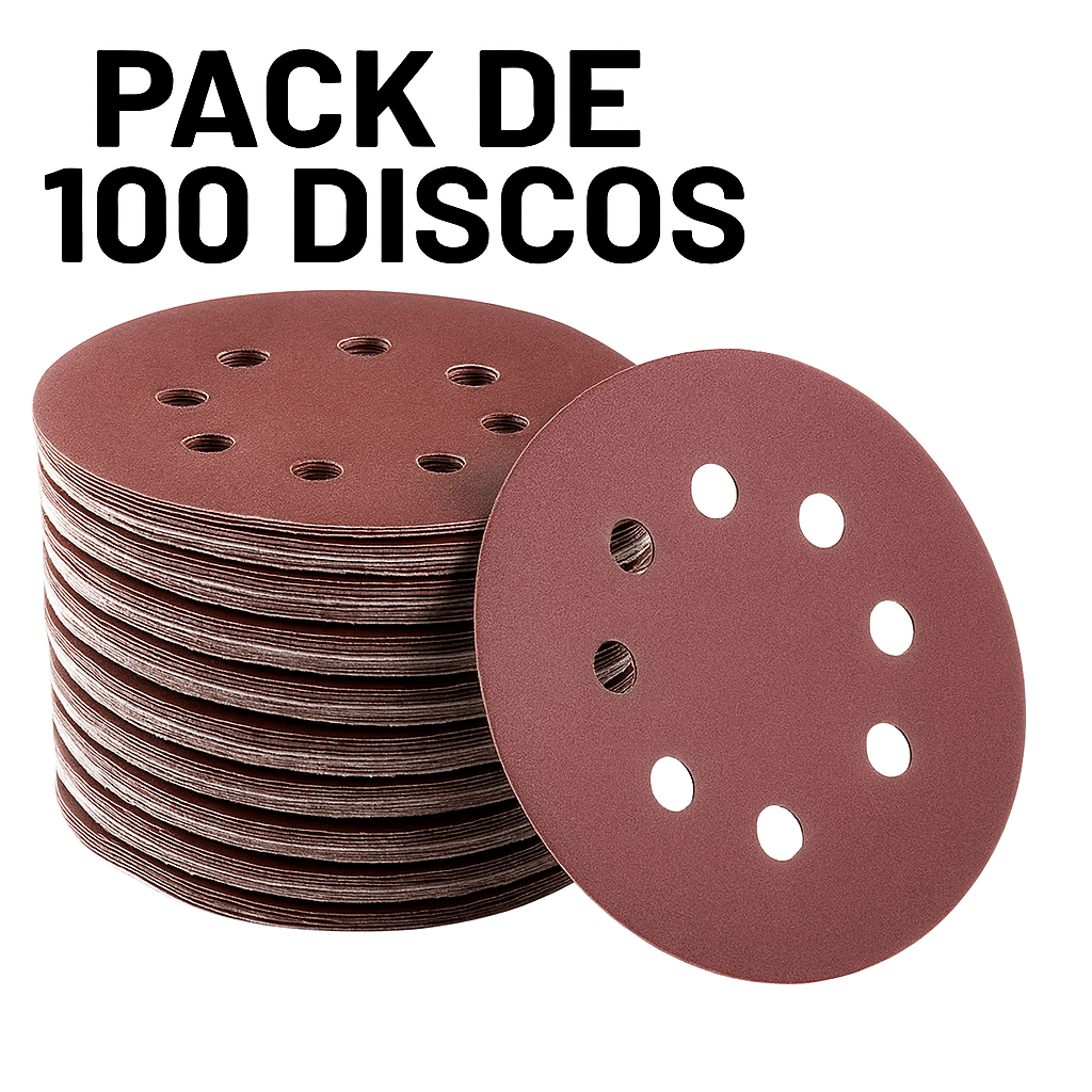 PACK 100 - Lija velcro 125mm  Roto Orbital