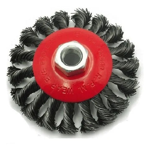 Cepillo alambre trenzado 115mm ( amoladora )
