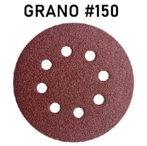 Lija Velcro 125mm grano #150 Redonda Roto Orbital Discos