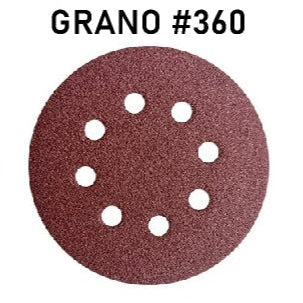 Lija Velcro 125mm grano #360 Redonda Roto Orbital Discos