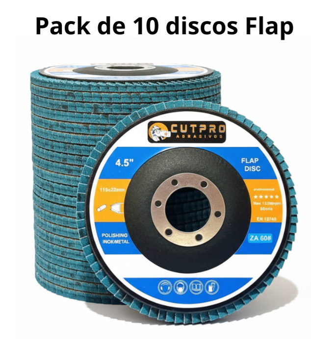 pack de 10 discos flap